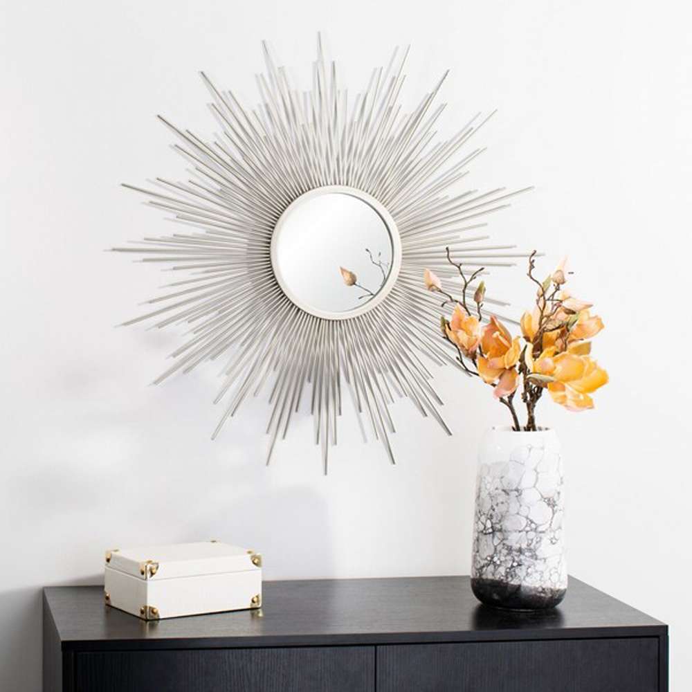 Safavieh - Alves Sunburst Mirror - Silver - MRR1006A veiw 3