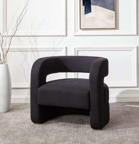 Safavieh - Couture - Anissa Barrel Back Accent Chair - Black - SFV4789C veiw 2