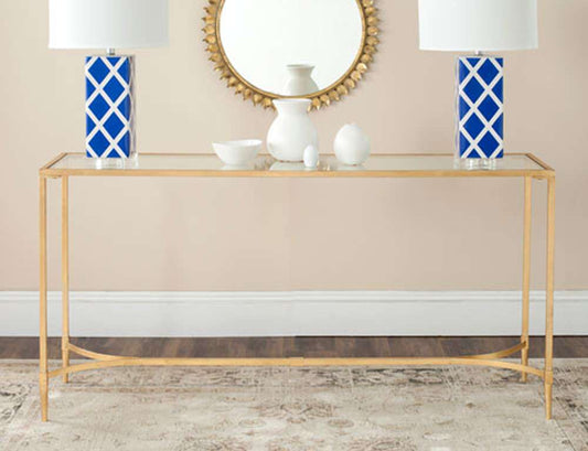 Safavieh - Antwan Console - Gold - Clear - FOX2546A veiw 2