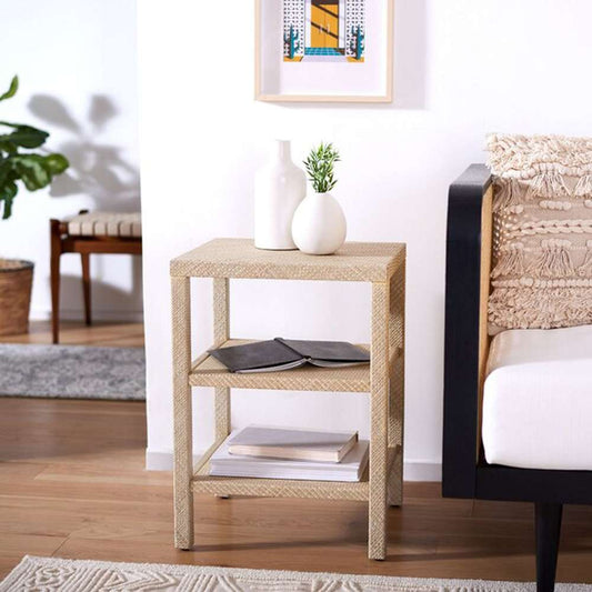 Safavieh - Apis Raffia 2 Shlf Accent Table - Light Natural - ACC6603A veiw 2