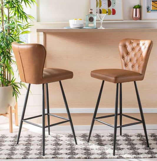 Safavieh - Aster Bar Stool - Camel (Set of 2) - FOX1703B-SET2 veiw 2