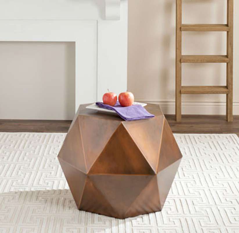 Safavieh - Astrid Faceted Side Table - Copper - FOX3224A veiw 1