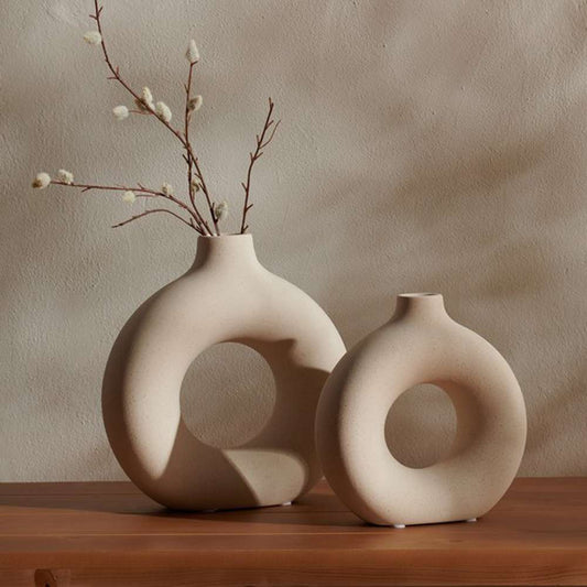Safavieh - Avza Ceramic Vase - Beige (Set of 2) - RDC4017A-SET2 veiw 2