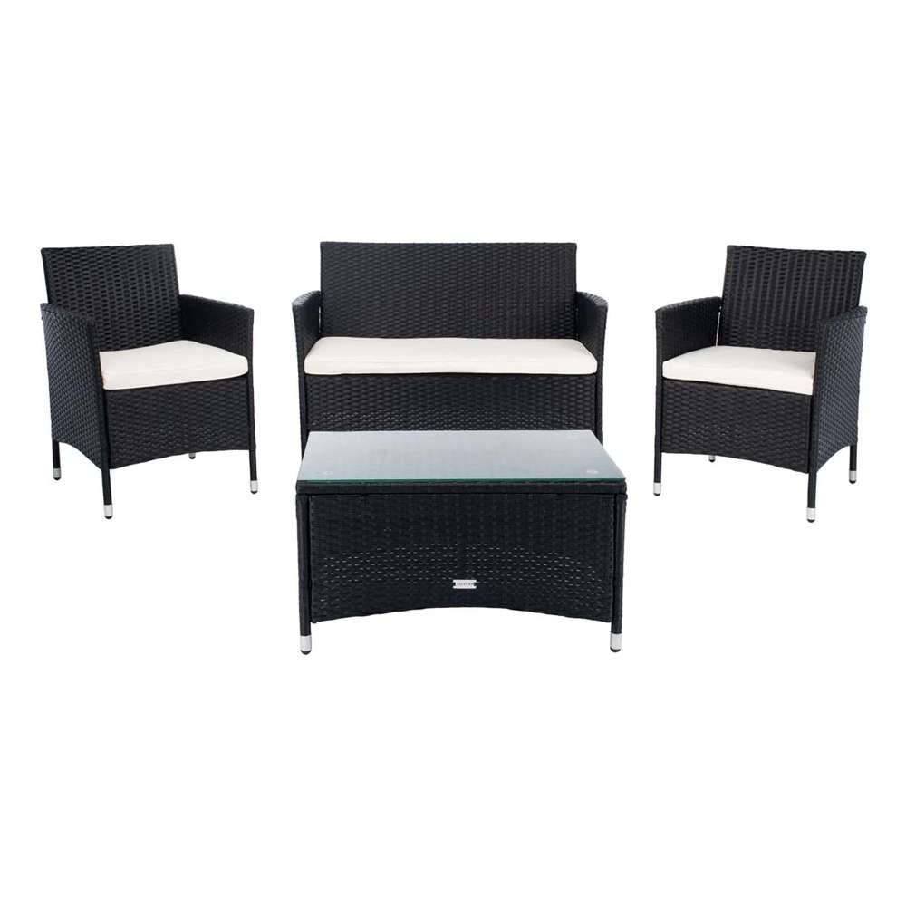 Safavieh - Bandele 4Pc Living Set - Black - Beige - PAT7506A veiw 1