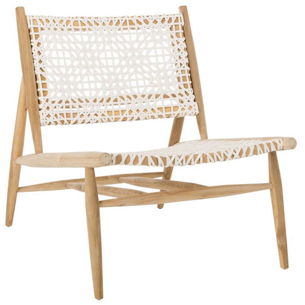 Safavieh - Bandelier Accent Chair - White - Natural - ACH1000A veiw 4