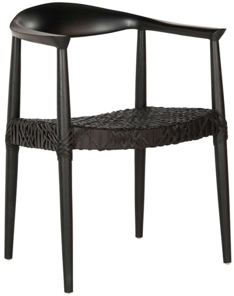 Safavieh - Bandelier Arm Chair - Black - Black - FOX1003B veiw 3