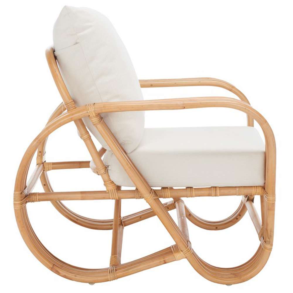 Safavieh - Beia Accent Chair W/ Cushion - White - Natural - ACH6521A veiw 3