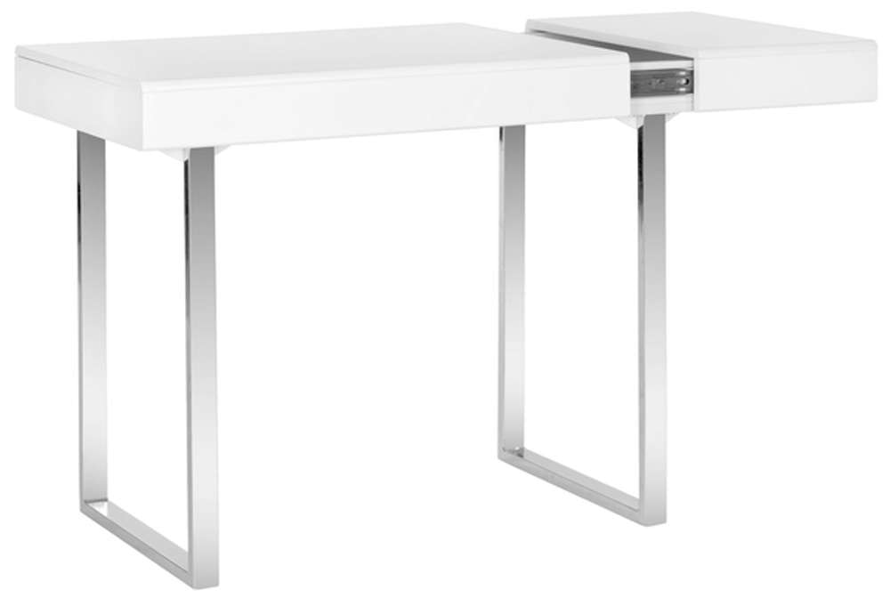 Safavieh - Berkley Desk - White - Chrome - FOX2200A veiw 3