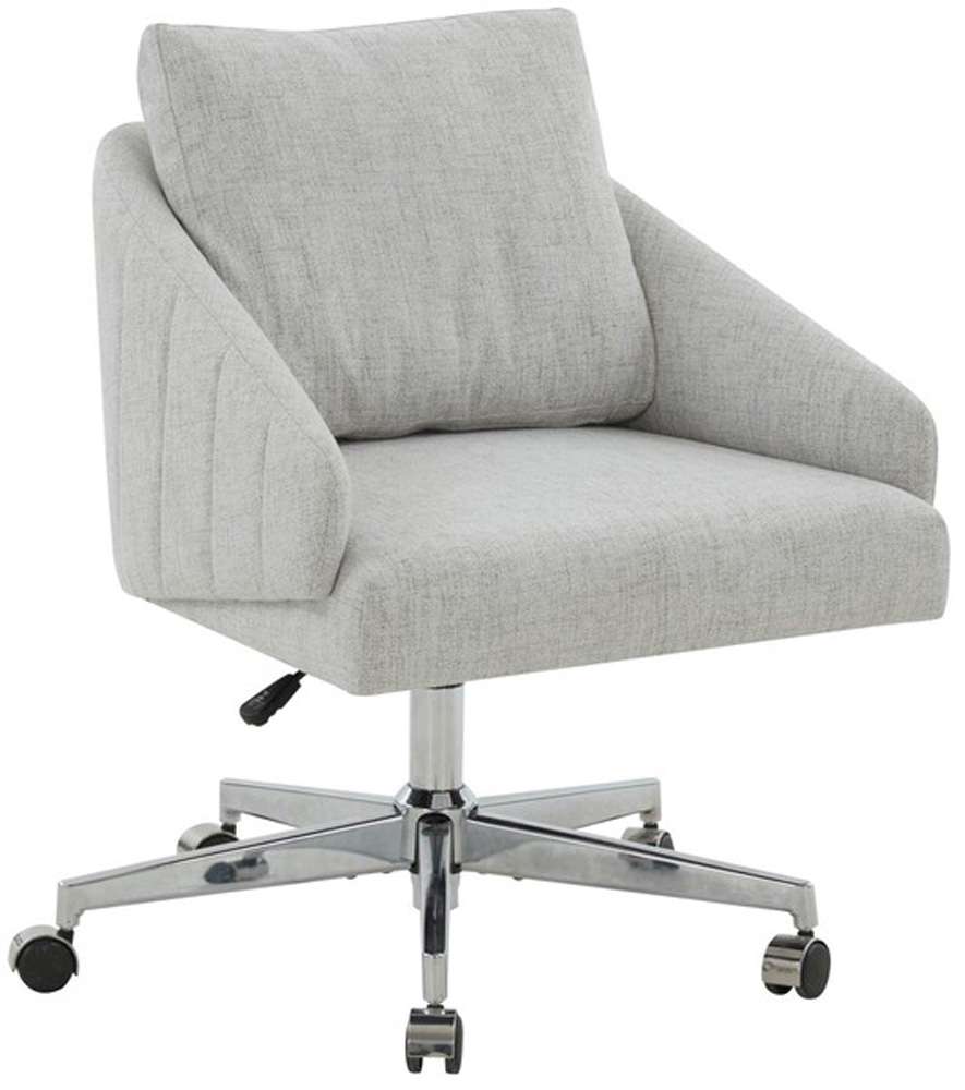 Safavieh - Couture - Blayke Adjustable Desk Chair - Light Grey - Silver - SFV5057A veiw 3