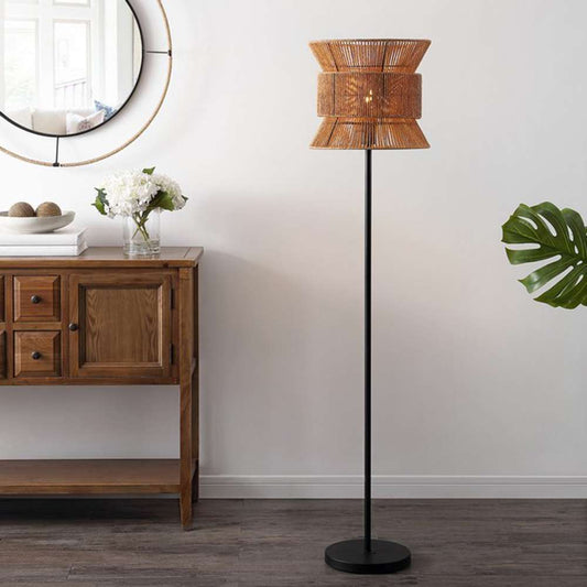 Safavieh - Boyer 60in Floor Lamp - Natural - Black - FLL4100A veiw 2