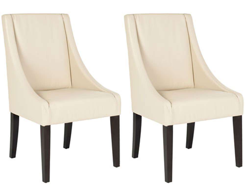 Safavieh - Britannia Side Chair - Cream - Leather (Set of 2) - MCR4702A-SET2 veiw 2