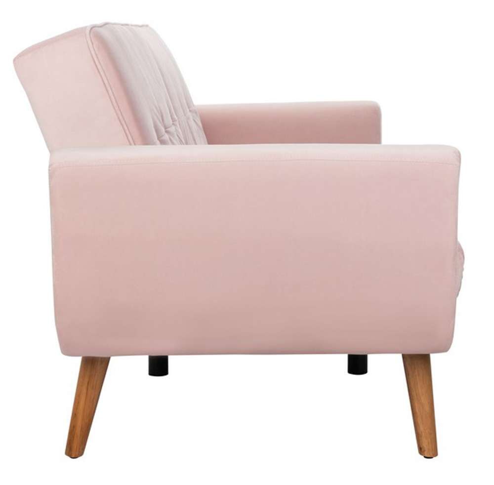 Safavieh - Bushwick Foldable Futon Sofa Bed - Blush - Natural - LVS2006D veiw 4