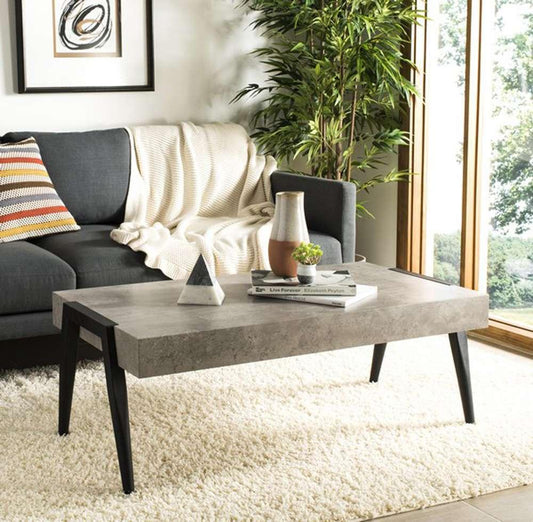 Safavieh - Cameron Coffee Table - Light Grey - Black - COF7008A veiw 2
