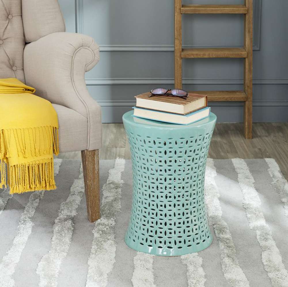 Safavieh - Camilla Garden Stool - Light Blue - ACS4550C veiw 1
