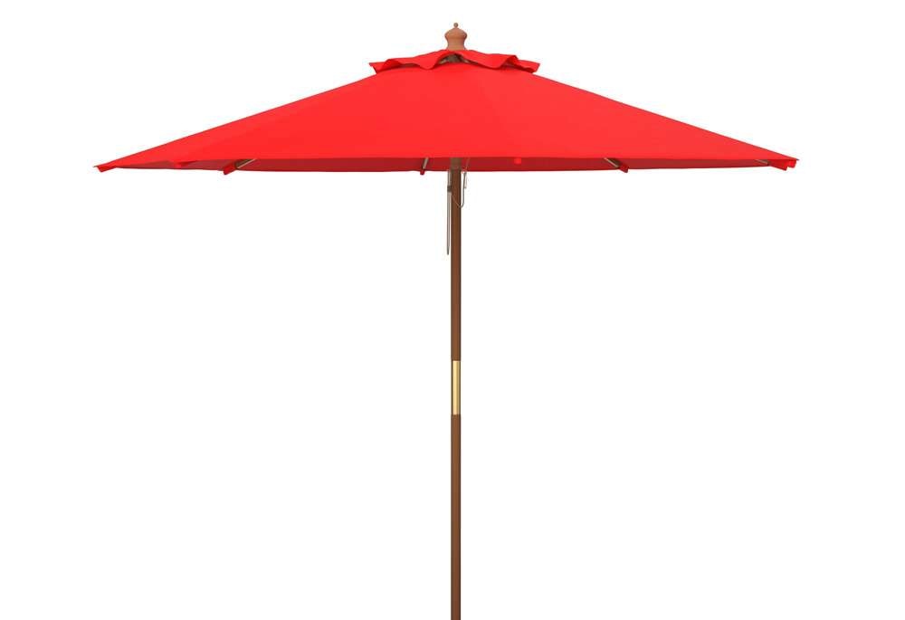 Safavieh - Cannes 11Ft Wood Umbrella - Red - PAT8109D veiw 1