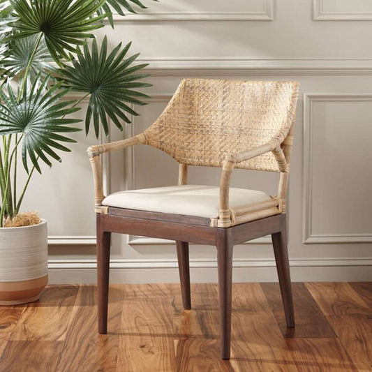 Safavieh - Carlo Arm Chair - Brown&Honey - Beige - SEA4002A veiw 2