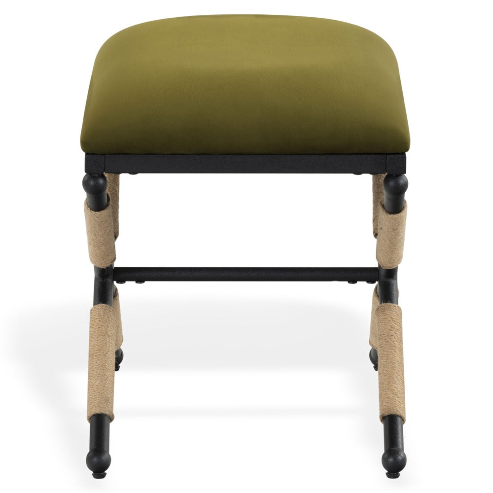 Safavieh - Carmelo Hemp Wrapped Ottoman / Olive Green / Black - SFV2122C view 3