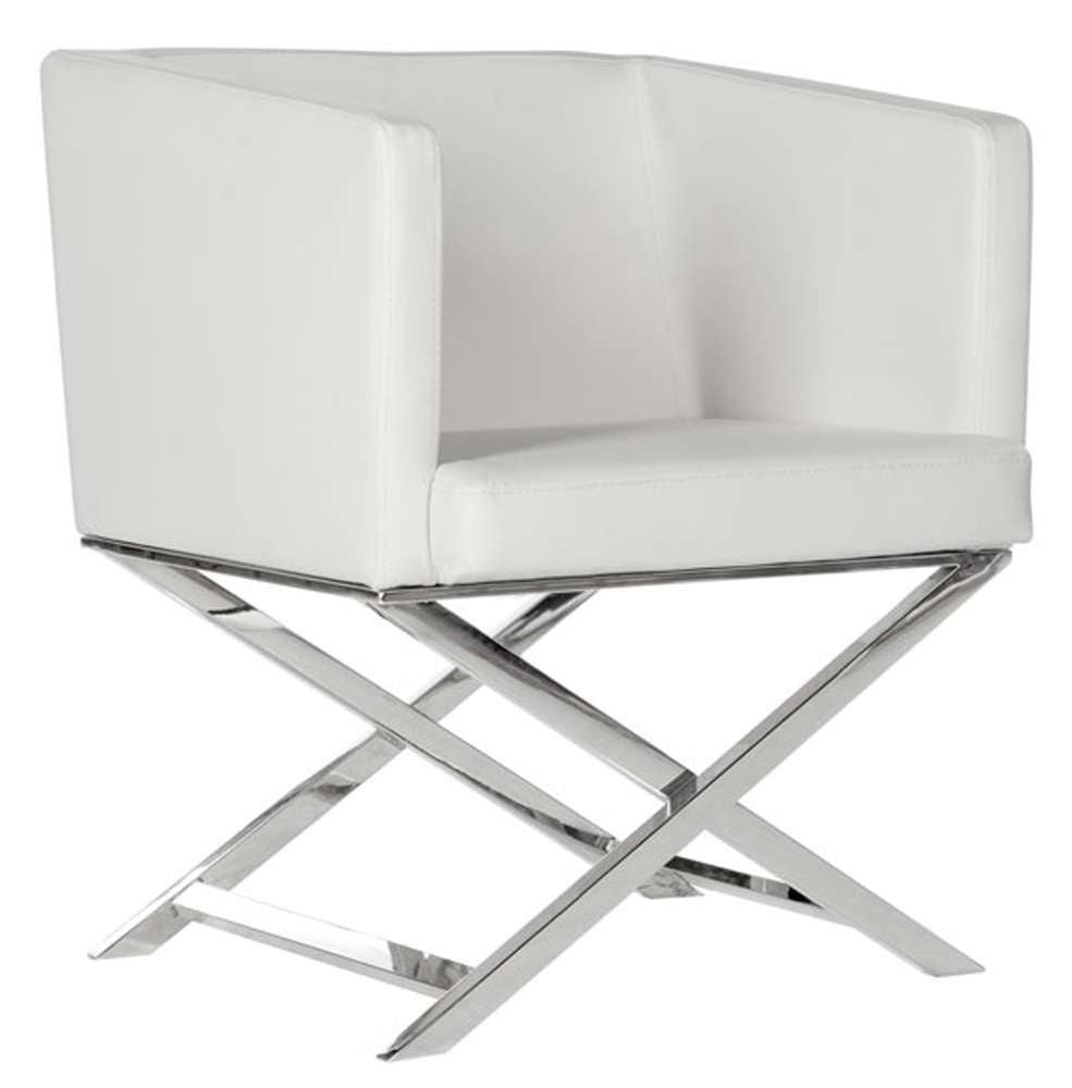 Safavieh - Celine Chair - White - Chrome - FOX2033C veiw 3