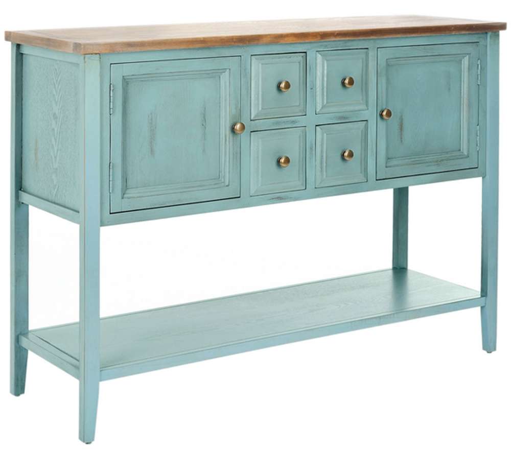 Safavieh - Charlotte Sideboard - Blue - Oak - AMH6517B veiw 3