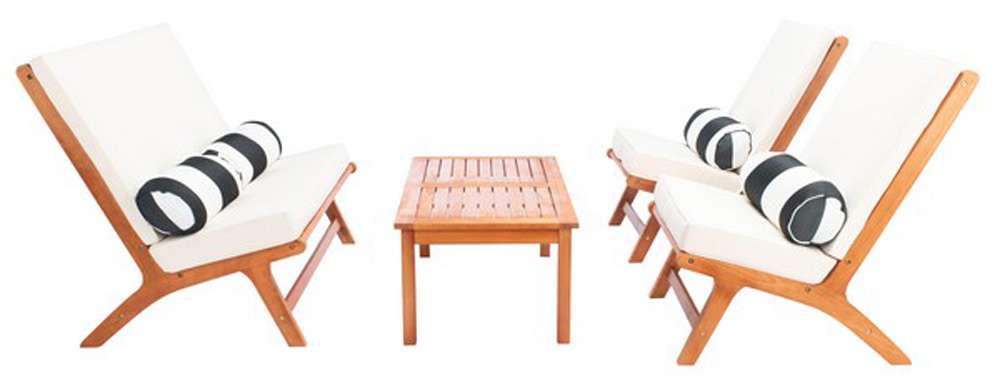 Safavieh - Chaston 4 Pc Living Set - Natural - Bge + Bolster P - PAT7044C veiw 3