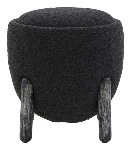 Safavieh - Couture - Clarabella Upholstered Ottoman - Black - SFV4800B veiw 2