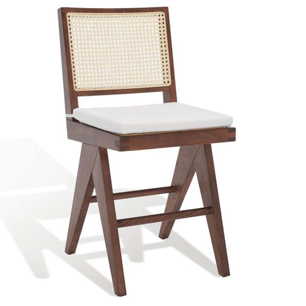 Safavieh - Couture - Colette Rattan Counter Stool - Walnut - Natural - SFV4133D veiw 4