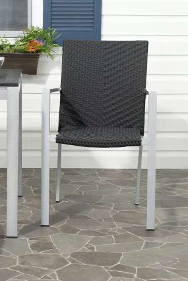 Safavieh - Cordova Stackable Arm Chair - Black (Set of 2) - FOX5206A-SET2 veiw 1