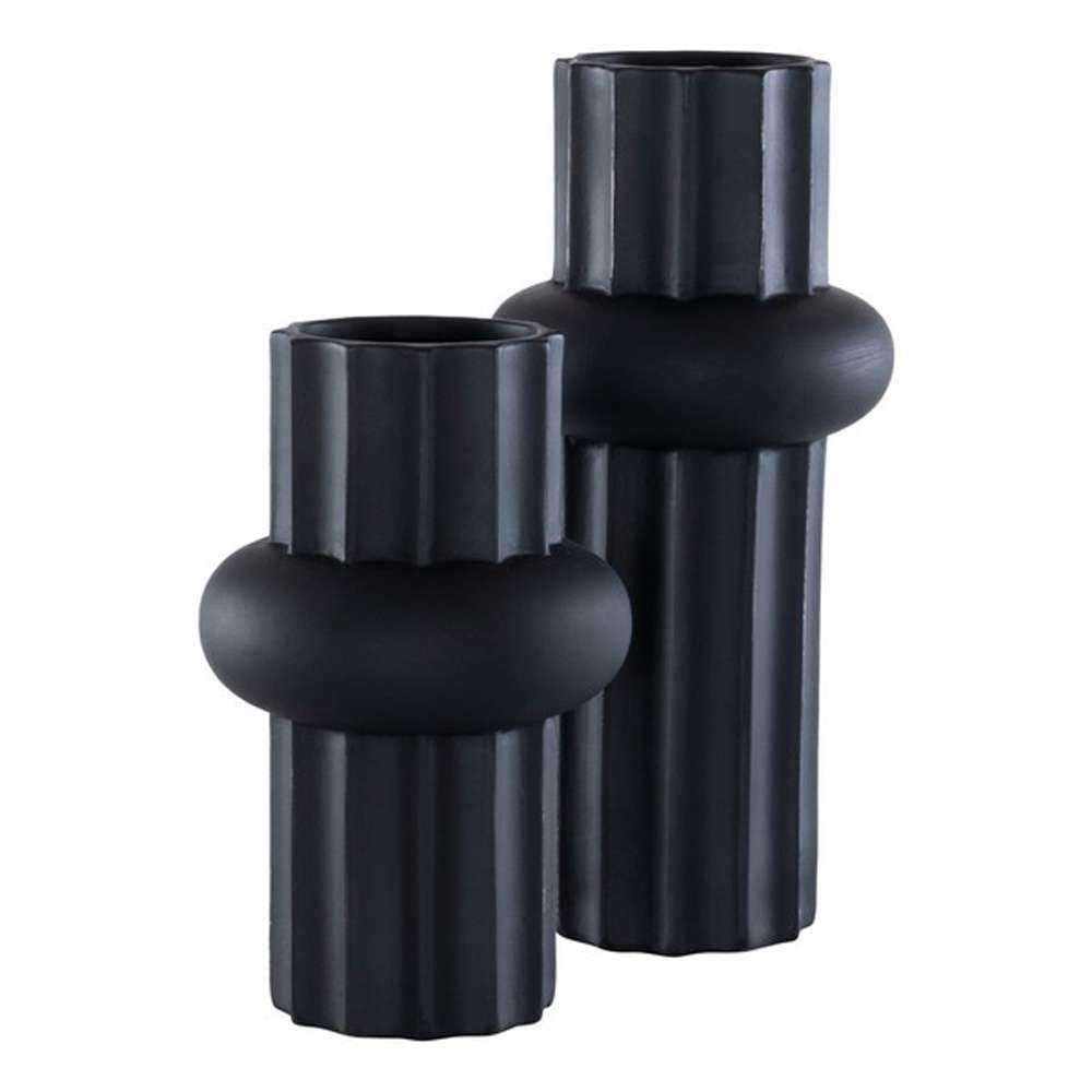 Safavieh - Croix Ceramic Vase - Antique Black (Set of 2) - RDC4020B-SET2 veiw 3
