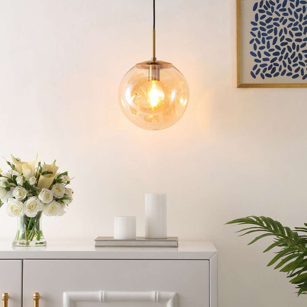 Safavieh - Cyril 10 Inch Pendant - Amber - Brass - PND4145A veiw 2