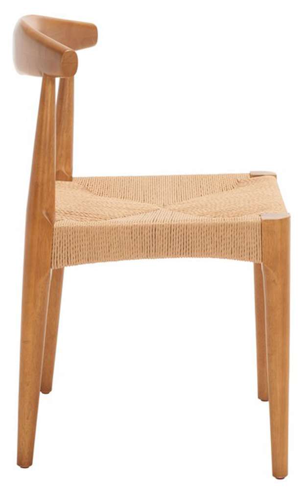 Safavieh - Dagney Woven Dining Chair - Walnut - Natural - DCH1008A veiw 4