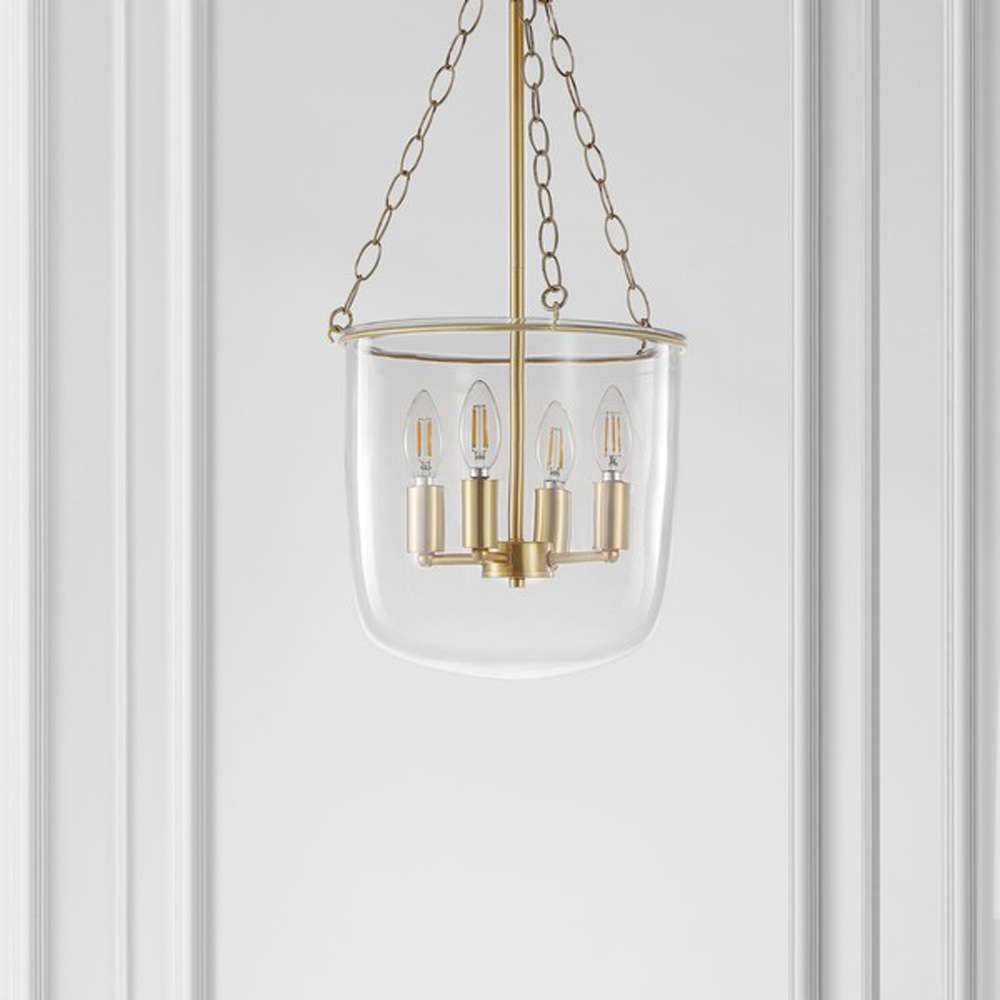 Safavieh - Dahye 4 Lt 13 Inch Pendant - Clear - Brass - PND4159A veiw 1