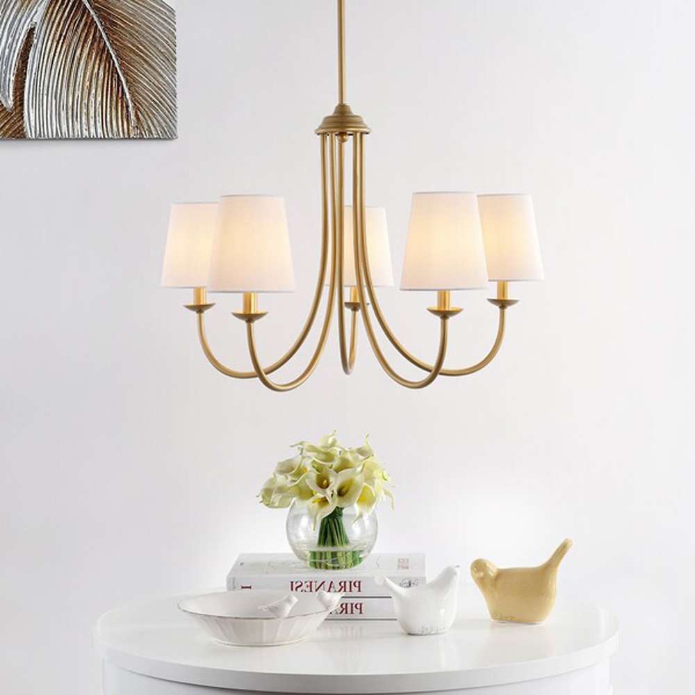 Safavieh - Darryn 5Lt 26in Chandelier - Gold - CHA4022B veiw 2