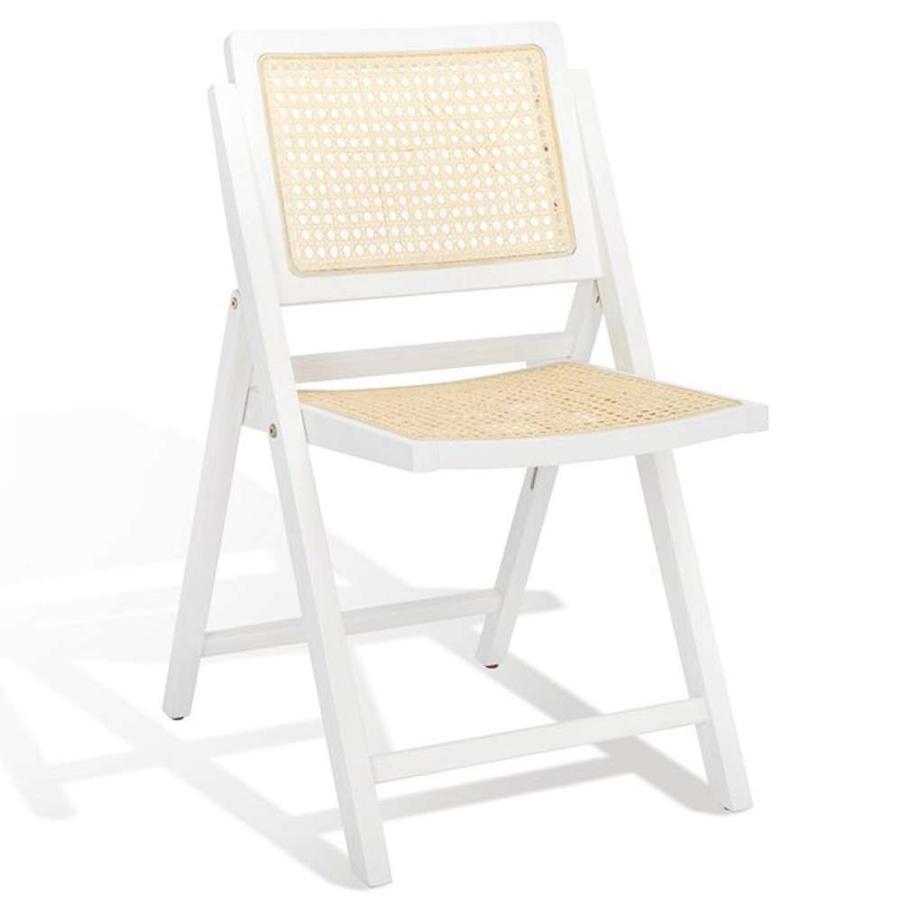 Safavieh - Couture - Desiree Cane Folding Dining Ch - White - Natural (Set of 2) - SFV4137C-SET2 veiw 4