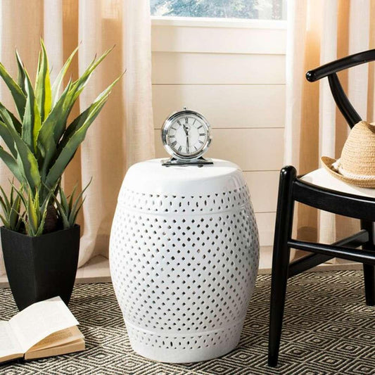 Safavieh - Diamond Garden Stool - White - ACS4507A veiw 2