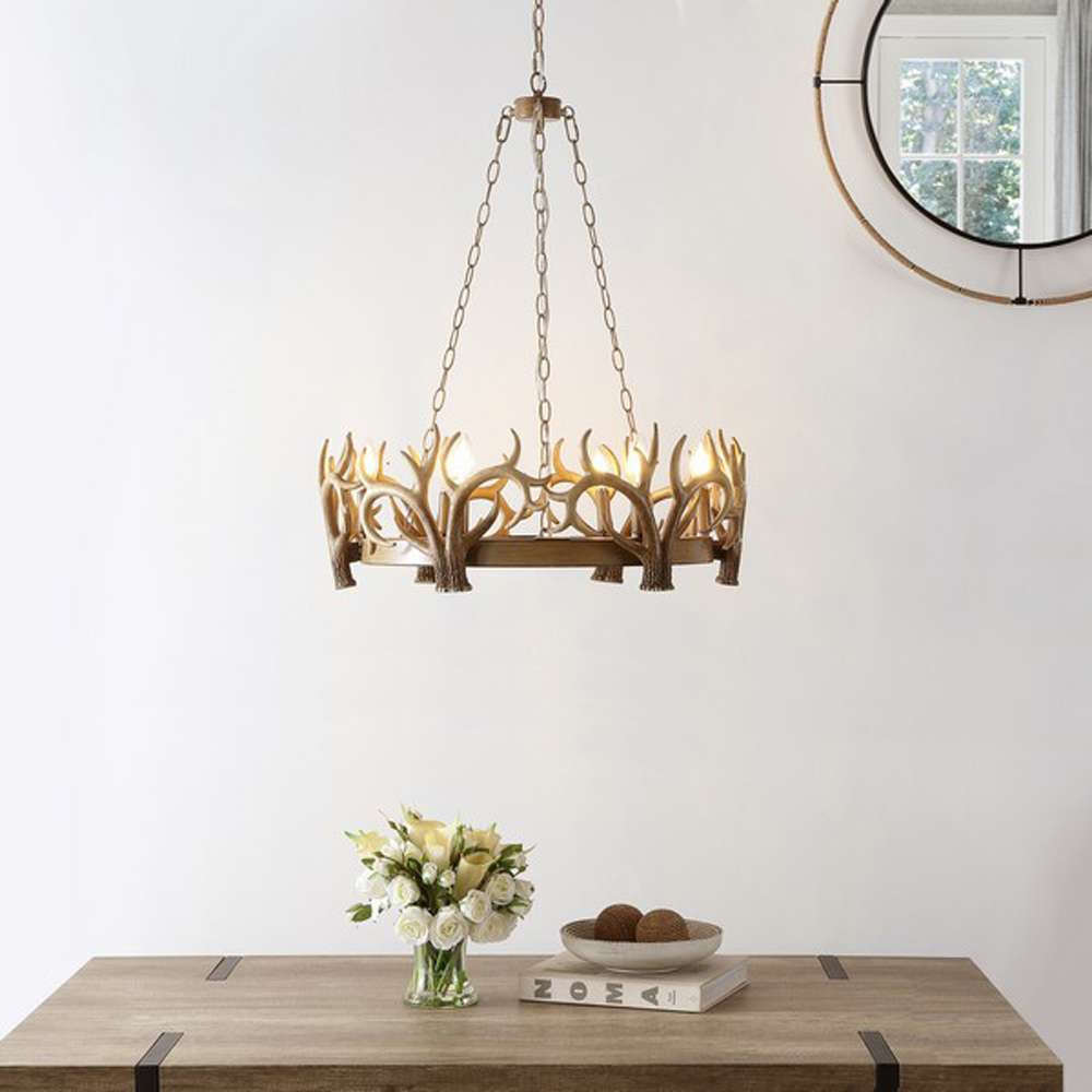 Safavieh - Duriel 6Lt 24.5in Chandelier - Antique Brown - CHA4032A veiw 1