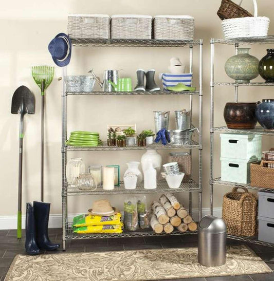 Safavieh - Echo 5 Tier Heavy Duty Shelve - Chrome - HAC2004A veiw 2