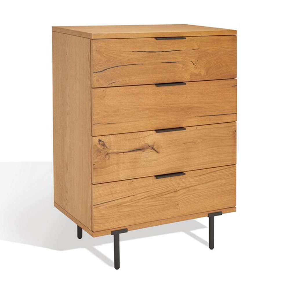 Safavieh - Couture - Elizabella 4 Drawer Wood Chest - Oak - Black - SFV5301A veiw 5