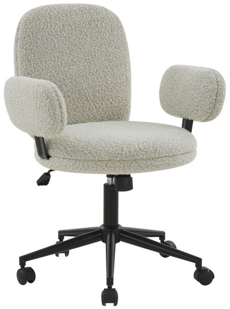 Safavieh - Couture - Emeril Adjustable Desk Chair - Light Grey - Black - SFV5056B veiw 3
