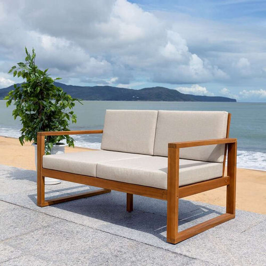 Safavieh - Emiko Outdoor Bench - Natural - Light Grey - PAT7302E veiw 2