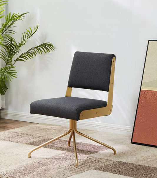 Safavieh - Couture - Emmeline Swivel Office Chair - Slate Grey - Gold - SFV4758B veiw 2