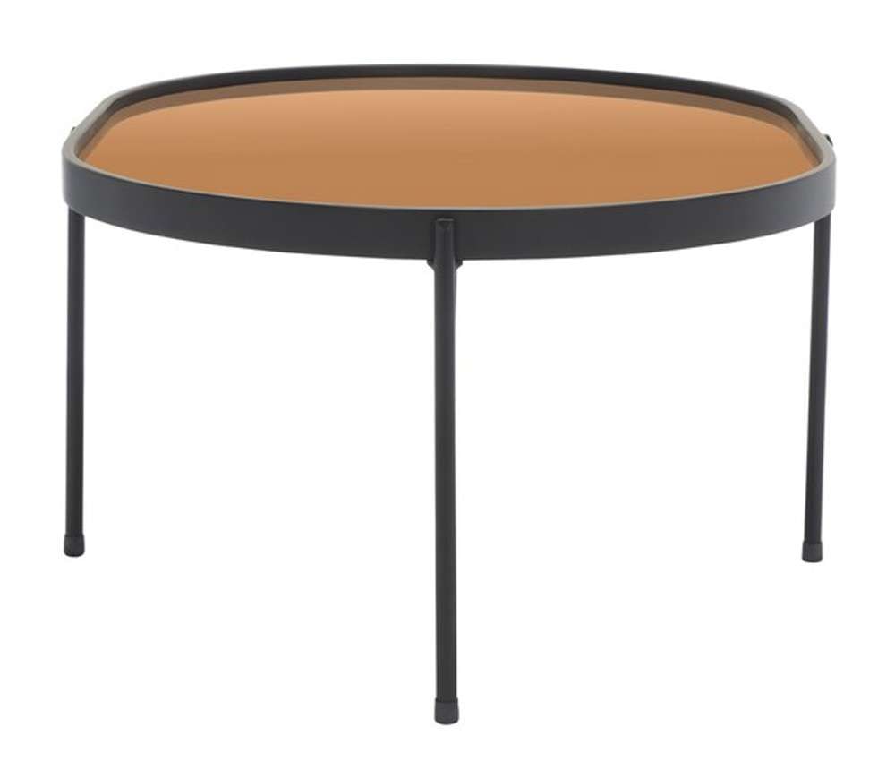 Safavieh - Emmerich Mirrored Coffee Table - Rose Gold - Black - COF4218A veiw 4