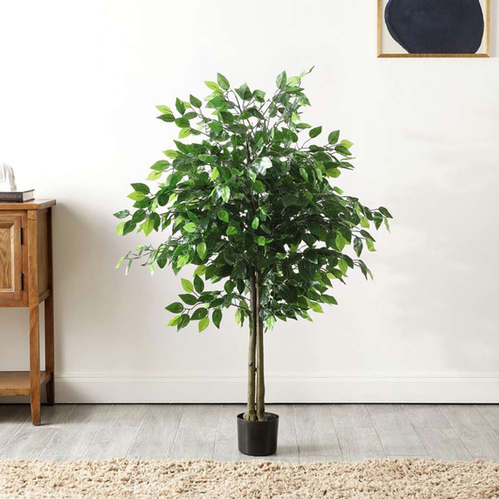 Safavieh - Faux 55in Potted Bushficus Tree - Green - FXP2014A veiw 1