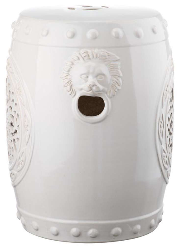 Safavieh - Flower Drum Garden Stool - Creme - ACS4532B veiw 1