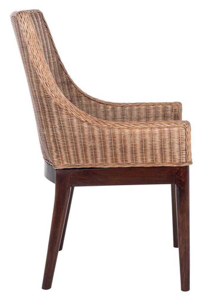 Safavieh - Franco Sloping Chair - Brown&Natural - White - SEA4000B veiw 4