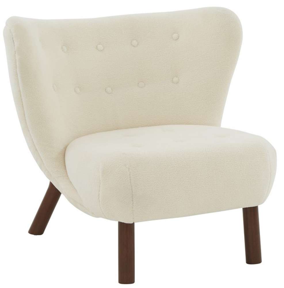 Safavieh - Couture - Gabriel Modern Wingback Chair - Ivory - Dark Brown - SFV4818A veiw 3