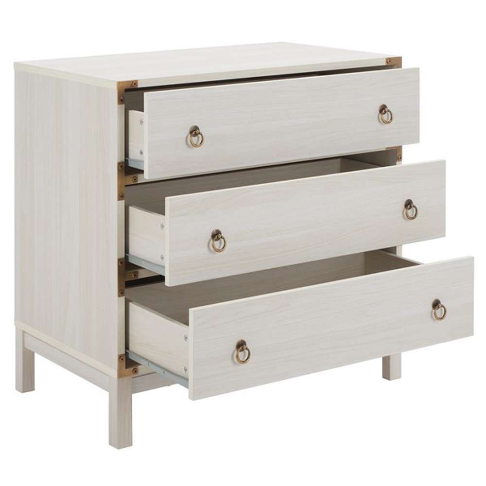 Safavieh - Galio 3 Drawer Chest - White - Gold - CHS9600C veiw 4