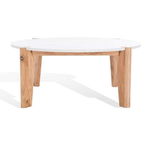 Safavieh - Couture - Garcia Marble Top Coffee Table - Natural - White - SFV2306A veiw 2