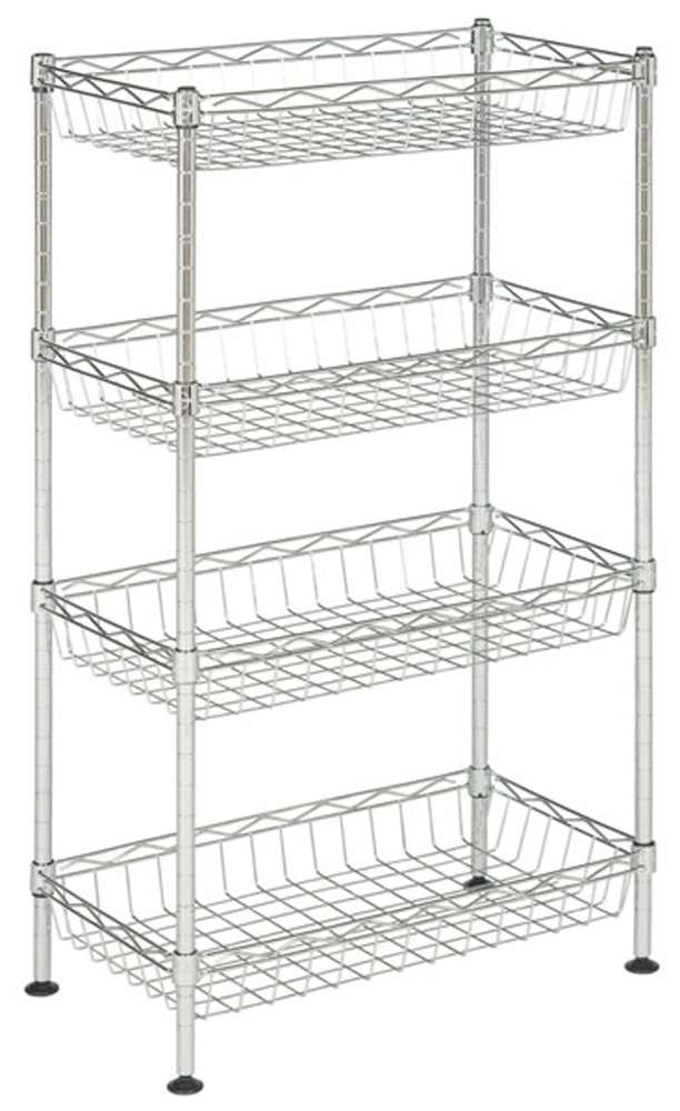 Safavieh - Gaston 4 Tier Mini Rack - Chrome - HAC1001A veiw 3