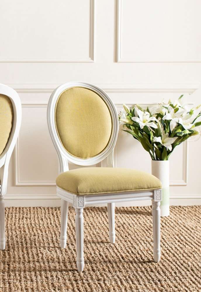 Safavieh - Holloway Oval Side Chair - Spring Green - Cream (Set of 2) - FOX6228B-SET2 veiw 1