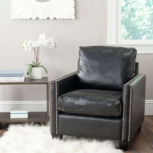 Safavieh - Horace Club Chair - Antique Black - MCR4736A veiw 2